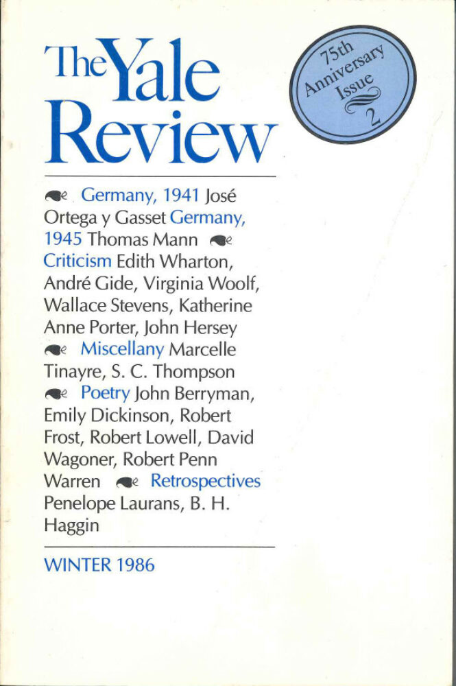 Winter 1986 cover image